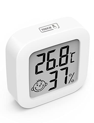 Digitales Thermo-Hygrometer mit großem LCD-Bildschirm, Thermometer Hygrometer Innen mit hohen Genauigkeit, Temperatur und Luftfeuchtigkeit Messgerät Gauge mit Hintergrundbeleuchtung