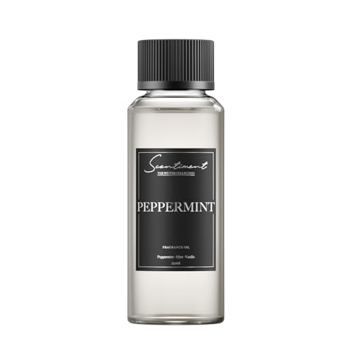 Scentiment - Peppermint Winter Collection Diffuser Oils | Aromatherapy Home Fragrance | Luxurious Scent with Notes of Peppermint, Mint, Vanilla, 120ml