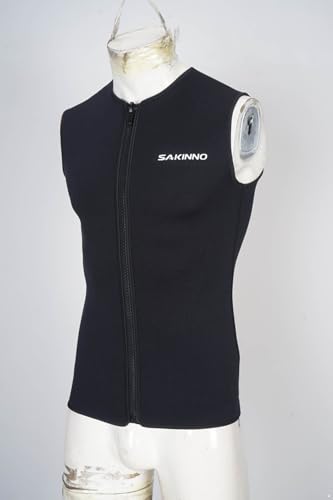 Freebily Chaleco de traje de neopreno para hombre sin mangas 3mm con cremallera, negro talla M miniatura 5