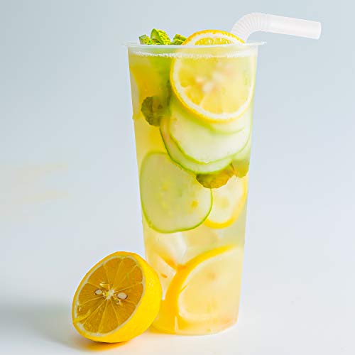 Pitillos plásticos flexibles envueltos pack 100 claros 21cm miniatura 6