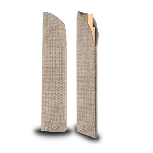 Home Universal ® 12 Piezas Funda De Abanicos, Bolsa De Abanicos, Bolsa De Regalo, Detalles Para Invitados, Regalos De Boda, Fiestas, Comunión o Bautizo (Tela Yute, 5.5 x 25)