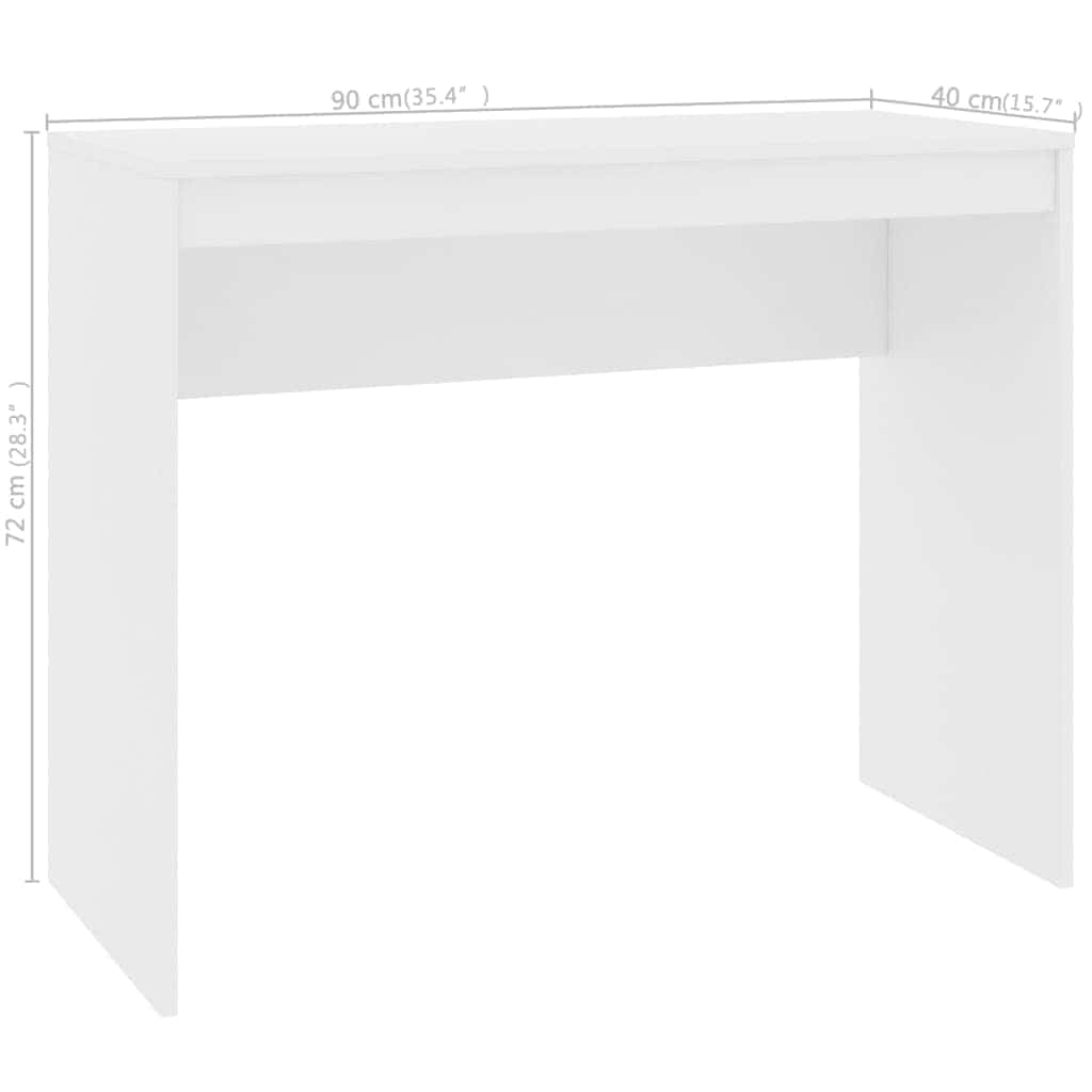 Bureau Blanc 90x40x72 cm Bois d'ingénierie,Meubles,Meubles de Bureau,Bureaux,15.22 kg-800378