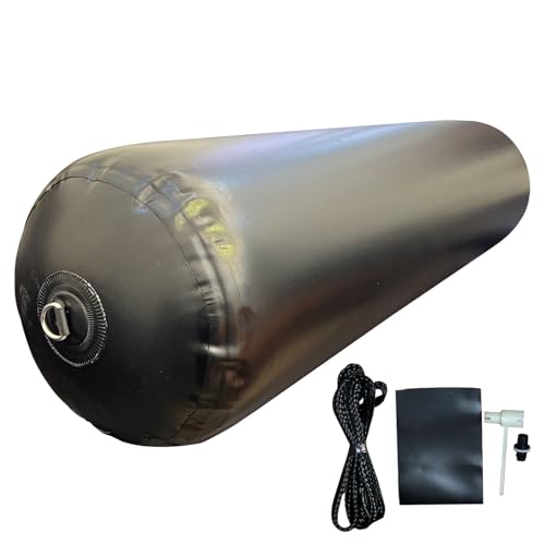 Luoweikadeng Heavy Duty Inflatable Fender for Boat- Marine Grade UV Resistant PVC Bumpers for Docking & Hull Protection (12"×43") - image 1