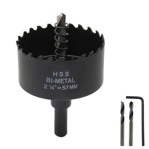 Image of 2-1 /4 inch Dia Hole Saw Bi-Metal Hole Cutter for Thin Metal Wood and Plastic Cutting