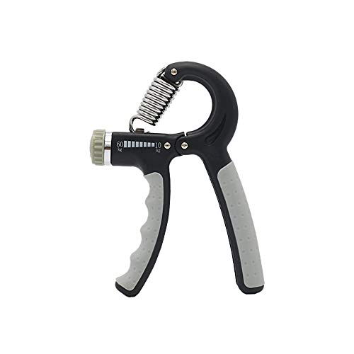 Hand Grip Strengthener Adjustable Grip Strength Trainer Adjustable Resistance 22-132 Lbs (10-60kg) Hand Grip Exerciser, Hand Squeezer, Strengthen Grip, Forearm Grip, Gripper (Black+Gray)