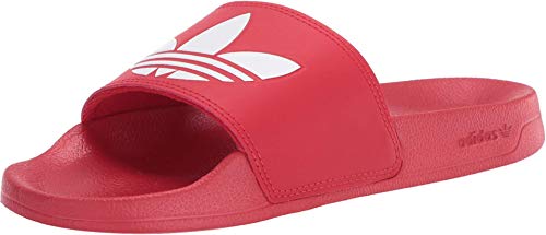 adidas Originals Men's Adilette Lite Shoe, Scarlet/FTWR White/Scarlet, 10 M US