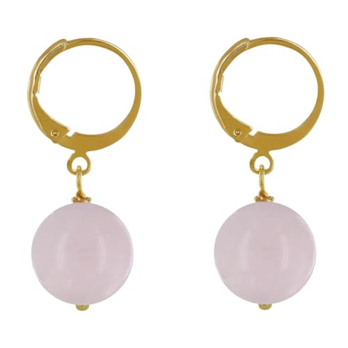 Créoles en Quartz Rose et Or, le Cadeau Idéal pour Anniversaire - 3