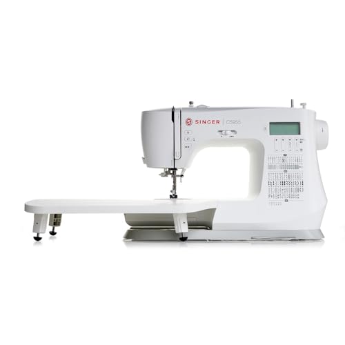 Image of SINGER C5955 Computerized Sewing Machine | LCD Display | 200 Built-in Stitches | 850 SPM High-Speed Motor | Speed Control | Needle Up /Down | Extension Table | Easy Top-Loading Bobbin