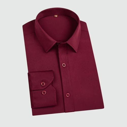 Chemise à manches longues élastique coupe ajustée blanche - 6