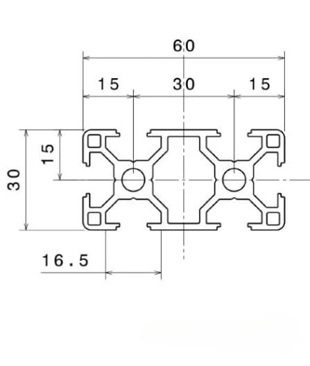 YIBO Perfil de Aluminio 30X60 Aluminio Ranurado 3060 Marco de Equipo Estándar Europeo (1, Aluminio, 30X60-110CM)