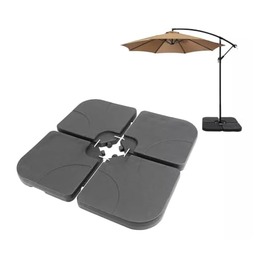 Base De Ombrelone Contra Peso Lateral 4 Peças 60 Litros