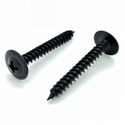 Vis à bois cruciformes noires pour fixer sans fendre le bois lot de 100 pièces 3,8 cm