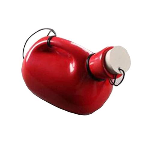 ポータブル男性用小便器 1300 ML 男性用トイレ 2500 ML おしっこボトルコレクター 旅行用トイレ 蓋付き 高齢者 運転 キャンプ用(Red)