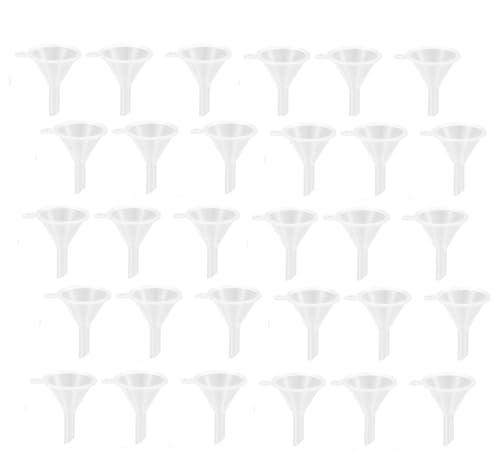 Entonnoir Mini,30 PCS Entonnoirs en Plastique Transparent Entonnoir Minuscule Petit Entonnoir pour Remplissage de Bouteilles de Parfums Huiles Essentielles Bouteilles de...