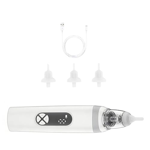 Aspirador nasal eléctrico, 3 niveles, lavable, silencioso, aspirador nasal de succión fuerte para niños, niñas, familiares, amigos, amantes, kit de limpieza de nariz, removedor automático de moco para