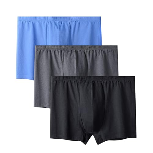 FTPZTINX 3-Pack Men's Underwear Soft Cotton Comfy Underpants L-8XL Big & Tall Oversized Inner Pants Fat Guy Boxer Briefs(Style2,Large)