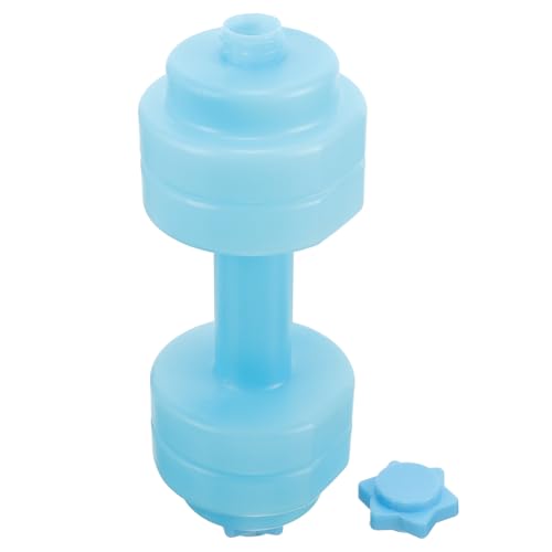 STOBAZA Botella de Agua Deportiva Forma de Mancuerna, Capacidad Grande, Material Pet Reutilizable, Color Azul, Adecuado para Gimnasio, Senderismo y Actividades al Aire Libre