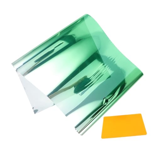 Ciieeo Película Protectora para Parabrisas de Camión Lámina Degradada Verde con Aislamiento Térmico Bloqueo Solar y Reducción de Deslumbramiento Adhesiva y Duradera para Ventanas