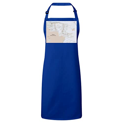 Tablier cuisine Terre du Milieu bleu anti-taches pour protéger vos vêtements
