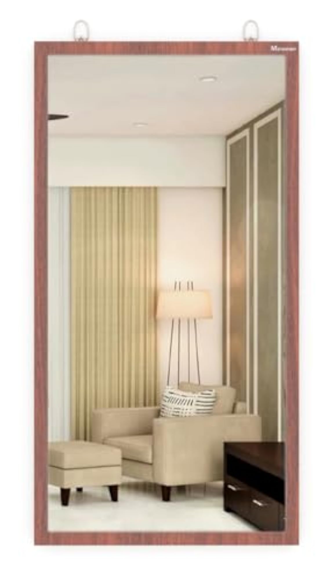 Framed Wall Hanging Medium Size Mirror for Bathroom