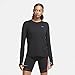 Nike Womens Element Long Sleeve Running Crew CU3277-010 Black | Silver S