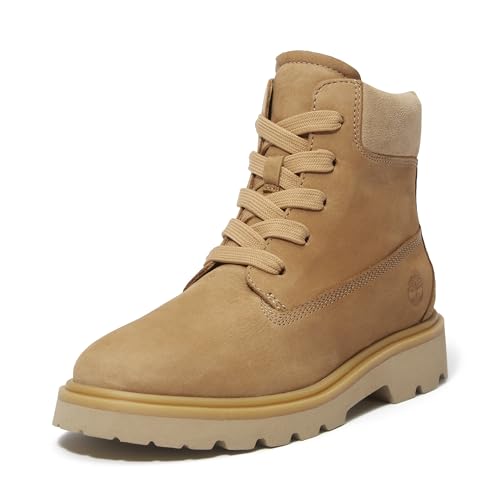 Timberland Women's Rowan Way 6 INCH LACE UP BOOT, BROWN, 9 Medium