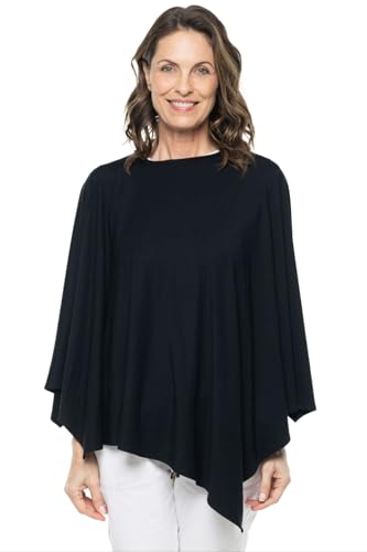 Coolibar UPF 50+ Women's Tama Poncho, Blue Dusk, One Size, Solid - Sun Protective