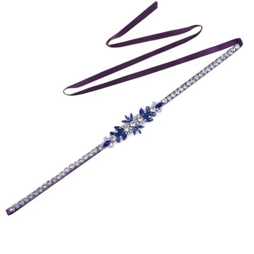 Women Rhinestones Bridal Ribbon Belt Banquet Evening Dress Sash Pearl Party Wedding Accessories - Main Image