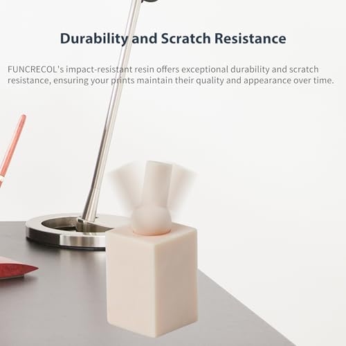 Image of Tough 3D Printer Resin, Wear Resistant & Impact-Tough Resin for BJD Models & Articulated Figures, High Precision Soomth Matte Finish 3D Printing Liquid for LCD DLP MSLA Printers (Skin, 1KG)