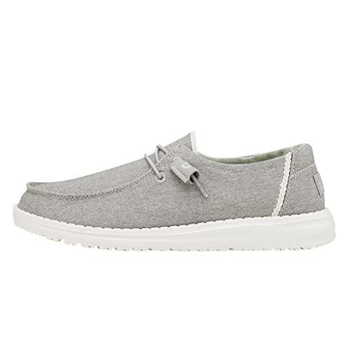 Image of HEYDUDE Women's Wendy Chambray | Women's Shoes | Women's Lace Up Loafers | Comfortable & Light-Weight