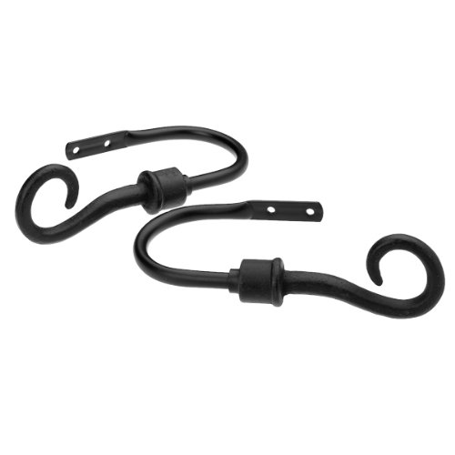 Preisvergleich Produktbild Raffbügel Universal Crook - Schwarz - 2 Stück