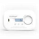 FireAngel FA6812 Digital Carbon Monoxide Detector with LCD Screen, 10-Year CO Alarm Sensor, Portable Carbon Monoxide Alarm for Home, Travel, Caravan
