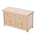 SPYMINNPOO Dollhouse Cabinet 1:12 Scale, Wooden Dollhouse Furniture Living Room Miniature Birch Dollhouse Storage Cabinet Doll House Furniture Toys for Dollhouse Kitchen (Wood)