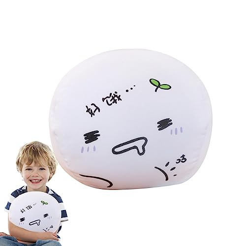 Sloane Bolas Redondas | Cara Emoticon Cojín Muñeca Anime Almohadas | Cojín Esfera Redonda Flexible, Almohada Decorativa Felpa rellena, Almohada con Emoticono expresión para