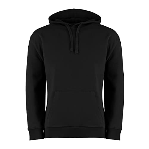 Image of Kustom Kit Men's Pullover Hoodie Regular Fit Hooded Sweatshirt, Black, SML