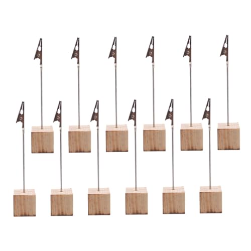 GLEAVI 12Pcs Memo Note Holder Clips Simple Decorative Table Stands for Photos Business Cards and Menus Practical Office and Home Decor