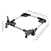 Adjustable Mobile Base, 2 Universal Wheels, 2 Fixed Wheels, 2 Foot Brakes, Load Capacity 1200 Pounds, Adjustable 18.5-29.5 In, Suitable for Small Mechanical Equipment and Household Appliances