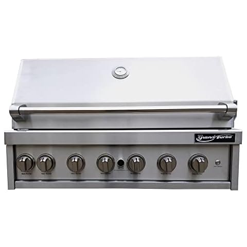 Barbeques Galore Grand Turbo 40-inch 6-Burner Built-in BBQ Gas Grill - Natural Gas - B4019NG Cover