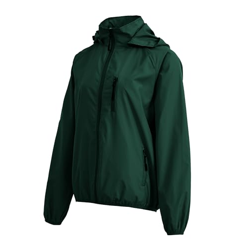 Image of Women's Lightweight Waterproof Jacket Packable Windbreaker Running Coat
