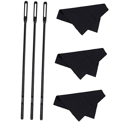 Veemoon Portable Flute Kit 2-in-1 Set Long Cleaning Rod Soft Wipe Cloth for Sax