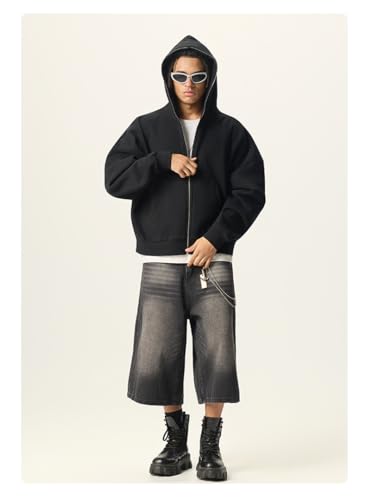 Mens Hoodies Vintage Full-zip Sweatshirts Unisex Streetwear Pullover Teenagers Trendy Winter Jackets4