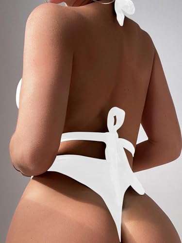 Women's Swim Summer Beach Plain Plunging One-Piece Swimsuit Beachwear Bathing Suit For Women4