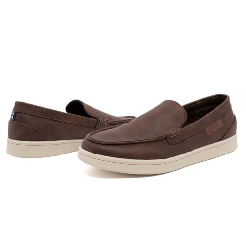 Image of Nautica Men's Slip-On Loafers Casual Moc Toe Sneakers Boat Shoes Slipper for Men - Lightweight & Comfortable - Derwin