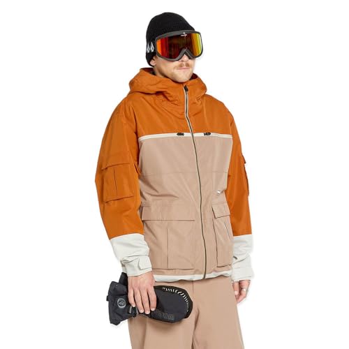 Volcom Men's Nightbreaker 20K Jacket, Chestnut Brown