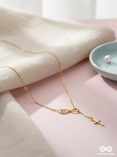 Image of BY EVERSTYLISH Infinity Cross Pendant for Women | Everyday Wear Anti Tarnishing Necklace | Fashion Jewelry | Trendy Statement Necklace for Party