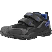 Geox Boy's Buller 9 (Toddler/Little Big Kid) Sneaker, Black/Royal, 10.5