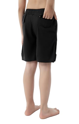 IRELIA 2 Pack Boys 2 in 1 Running Shorts Kids Box Brief Liner Compression Active Sports Shorts BB 18-20 Black/Black - image 5