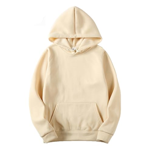 Vxuxlje Men's Casual Pullover Hoodie Long Sleeve Drawstring Hooded Basic Sweatshirt with Pocket