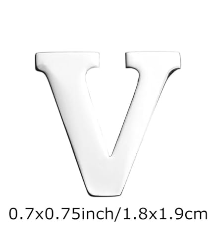 Image of vmcoatdu A-Z Initial Pins 26 Letters Pins 18K Gold Plated and Silver Tone Metal Brooch Breastpin Badge