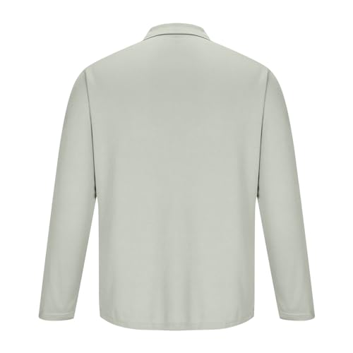 Muscularfit Long Sleeve Shirts for Men 2024 Fashion Button Down Golf Shirts Causal Solid Henley Sweatshirts Athletic Pullover3